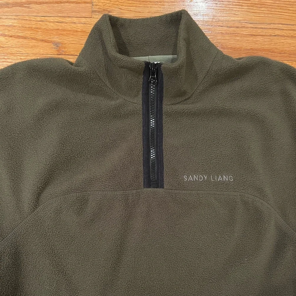 Sandy liang Downey fleece dress with pockets - Picture 2 of 8